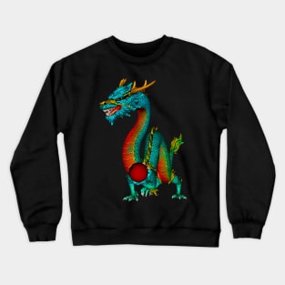 Colorful chinese dragon Crewneck Sweatshirt